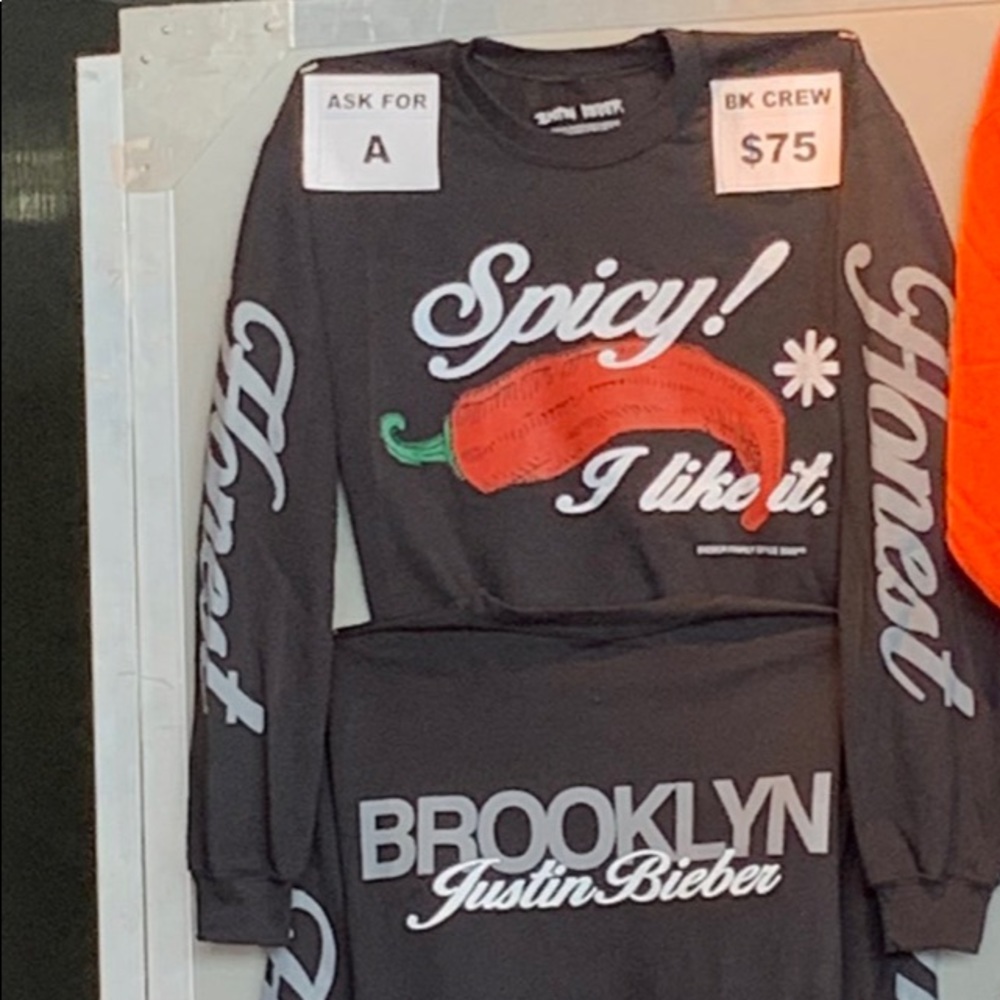 Spicy i like it justin bieber crewneck